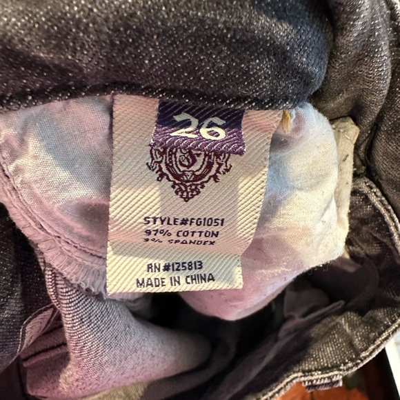 Flying Monkey Jeans Distressed Skinny Jeans in Black Wash Style #FG1051 - Picture 7 of 7